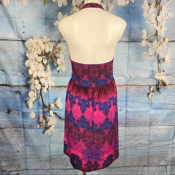 Lagaci Women's Mini Halter Dress Beaded Beach - Picture 4 of 11